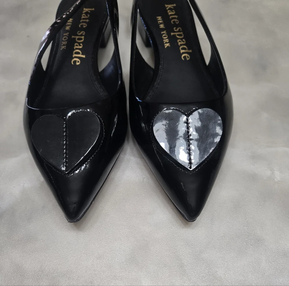 Kate Spade NY Lover Slingback Flat Black Patent Leather 1